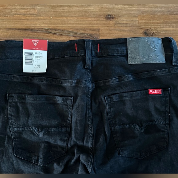 Men's Guess Skinny Super Stretch Black Jeans 33x30 - Picture 2 of 6